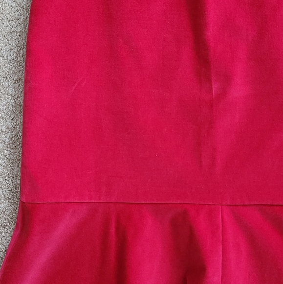 Velvet dark magenta color skirt - Picture 2 of 7